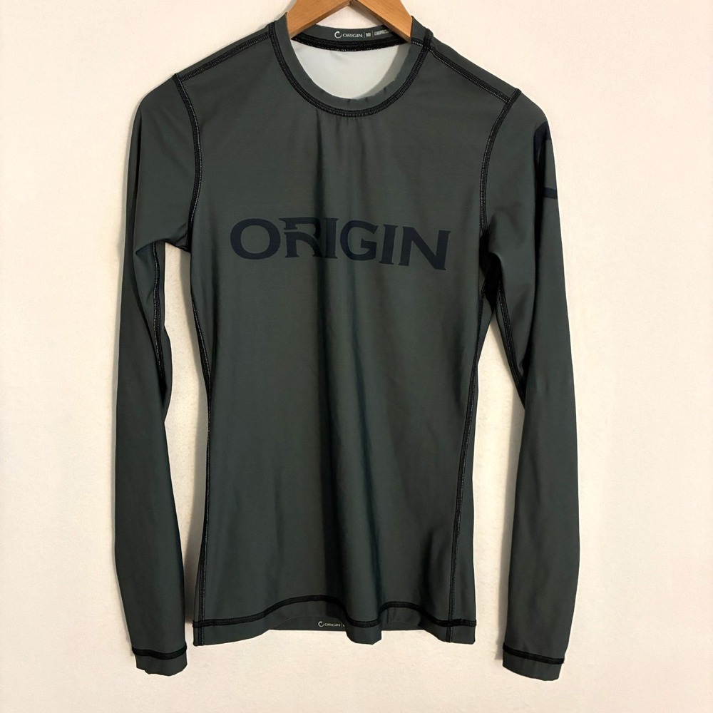 Origin Compression Fit Rash Guard M Gray Long Sleeve MMA Boxing Jiu Jitsu Jocko